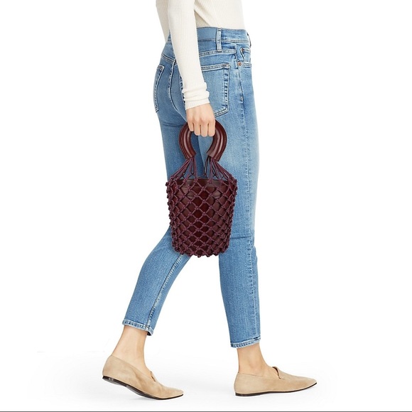 Staud Knit Leather Bucket Bag - Picture 3 of 4